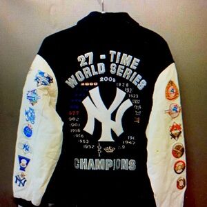 New York Yankees 27 World Series Champions Blue and White Jacket like new